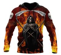 HuazomeeHZM Gothic Skeleton and Angels 3D Printed Autumn Fashion Mens Hoodie Unisex Sweatshirt Streetwear Casual Jacket Tracksuit