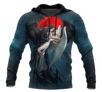 HuazomeeHZM Gothic Skeleton and Angels 3D Printed Autumn Fashion Mens Hoodie Unisex Sweatshirt Streetwear Casual Jacket Tracksuit