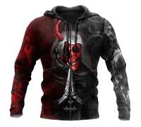 HuazomeeHZM Gothic Skeleton and Angels 3D Printed Autumn Fashion Mens Hoodie Unisex Sweatshirt Streetwear Casual Jacket Tracksuit