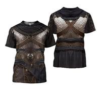 HuazomeeHZM Medieval Warrior Armor 3D Printed Knights Templar Men's T-Shirt Harajuku Summer Short Sleeve Unisex Casual T-Shirts Tops