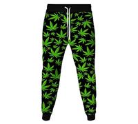 HuazomeeHZM Plant Weeds 3D Printed Men's Joggers Sweatpants Casual Workout Pants Sports Drawstring Trousers for Gym Running