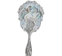 HUAZXIAOD Flower Knows Swan Series Handheld Mirror Creamy Style, Aesthetic (C01)