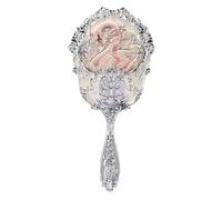 HUAZXIAOD Flower Knows Swan Series Handheld Mirror Creamy Style, Aesthetic (C02)