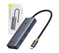 Baseus UltraJoy 5w1 5-Port Hub (1 x HDMI4K@30Hz + 4 x USB 3.0) Grey