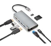 HUB - 8 Port USB-C Hub in Grey, Quick Connect, Compatible with Various Devices, Compact and Lightweight, Ideal for Office or Home.*