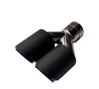 Hub Bore 1Pcs Dual Car Exhaust Pipe Tail Throat Matte Carbon Fiber Blue Stainless Steels Double Exhaust Tips Tailpipe Throat Universal Wheels Spacer(ID 60MM-OD 76MM)