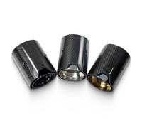 Hub Bore Upgrade 4 Pcs Carbon Fiber Exhaust Tips Nozzle Muffler Tail pipe For BMW M2 F87 M3 F80 M4 F82 F83 Car tailpipe Wheels Spacer(4 Pcs Black)