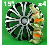 ARGO 15 AVERA SILVER&BLACK Wheel covers