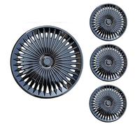 Hub Caps 4 X 16" Deep Dish Commercial Wheel Trims Hub Caps for Vans, Motorhomes,All Black