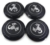 Hub Centre Caps for Abarth, 4 Pcs 133mm Rustproof Wheel Center Badge Emblem Logos Replacement Cover Auto Styling Accessories