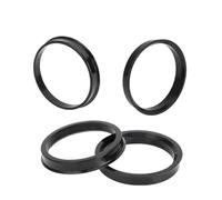 Hub Centric Rings,57.1mm ID 66.6mm OD Car Wheel Hubrings ABS Plastic Black,4pcs(66.45-57.1)