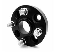 Hub Centric Wheel Spacers For Hyundai For Elantra For Proton For Gen2 For Satria For Neo For Iriz Forged Aluminum 2 Pieces 1 Pair Wheel Spacers Adapters PCD Forged Wheels Spacer Kit(2PC black-25mm)