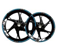 Hub Decoration Motorcycle Wheel Rim Stickers for Suzuki GSR400 GSR 400 Resistant Rain Stickers Decal Motorbike Rim Decal Complete Set(Color 6)