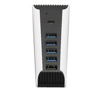 Hub for PS5, 5 Port USB High Speed Expansion Hub Charger Extender, 4x USB 2.0 1x USB Fast Charging Port 1x USB C, Expansion USB Hub for PS5