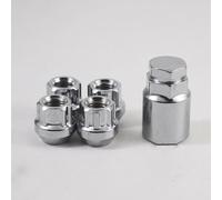 Hub lock bolt Steel Car Alloy Wheel Rim Locking Wheel Nuts Lock Wheel Lug Flat Washer Locking Wheel Nuts M12x1.5 M12x1.25 22mm 4nuts+1Key(M12x1.25)