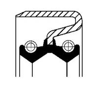 Hub sealing ring Front Axle NBR (nitrile butadiene rubber) 12014157B CORTECO