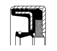 Corteco Shaft Seal, Wheel Hub 12015364B Front Axle NBR (nitrile butadiene rubber)