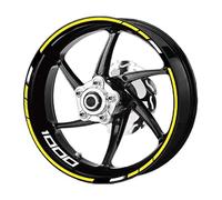 Hub Strip Full Set Motorcycle Rim Decal Decorative Wheel Hub Multicolor Waterproof Reflective Stickers for Z1000(Style 8)