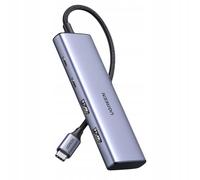Hub USB-C 3.0 4-Port (2xUSB-A 2xUSB-C) 20cm, Gray