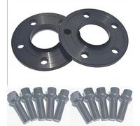 Hub Wheel Spacer 2PCS/Lot|10mm|5 * 112|66.6|Aluminum Wheel Mating Adapter 10pcs 14x1.5 Ball Type Bolts Wheel Spacer Adapters(Silver color)