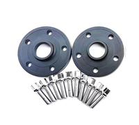 Hub Wheel Spacers For VW For Glof GTI 2pcs 15mm 5x112 57.1 Wheel Spacers 10pcs 14x1.5 Ball Type Bolts(15mm Black)