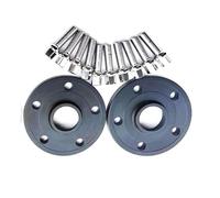 Hub Wheel Spacers For VW For Glof GTI 2pcs 20mm 5x112 57.1 Wheel Spacers 10pcs 14x1.5 Ball Type Bolts(20mm Black)