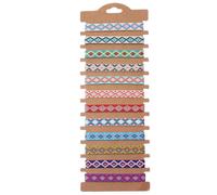 Huba 12 PCS Handmade Braided Bracelets, Friendship Bracelets for Women and Men, Adjustable Boho Bracelet Set, Gift for Teens