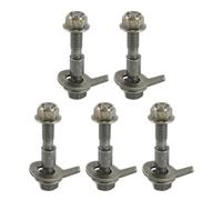 Huba 5PCS Eccentric Screws, 12mm Steel Fall Correction Screw, Cam Bolts, 4-Wheel Alignment, Adjustable Camber Kit