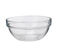 Huba Glass Bowl, 14cm 570ml Stacking Bowls for Salad Dessert Appetizer, Transparent