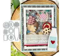 hubangzhu Cookies and Milk Metal Die Cuts,Merry Christmas Squqre Frame Cutting Dies Cut Stencils DIY Scrapbooking Decorative Embossing Paper Party Wedding Card Making