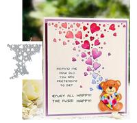 hubangzhu Sweet Heart Background Metal Die Cuts, Valentine's Day Heart Love Cutting Dies, Silver