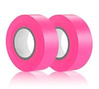 Hubaow 2 Pack Pink Flagging Tape, Non-Adhesive Plastic Ribbon Neon Marking Roll, 1"*294ft, Marking Tape for Tree Marking, Hunting, Boundaries and Hazardous Areas,Trail Marking