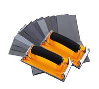 Hubaow Sandpaper Holder, 2 Pcs Hand Sander with 36 Pcs Dry & Wet Sandpaper