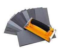 Hubaow Sandpaper Holder, 36 Pcs Dry & Wet Sandpaper with 1 Pack Hand Sander
