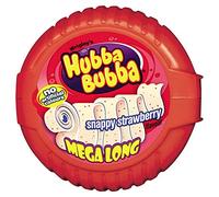 Hubba Bubba Snappy Strawberry Bubblegum Mega Long Tape - Pack of 12 x 56G