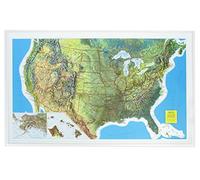 Hubbard Scientific 3D United States Map | A True Raised Relief Map - You Can Feel the Terrain | Vacuum-formed Molded | 34.5″ x 22″ | Detailed Topography