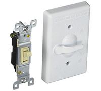 Hubbell-Bell 5121-1 1-Gang Vertical Lever Switch Weatherproof Cover, White