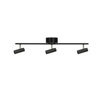 Hubble 3 Long Ceiling Light Black