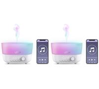 Hubble Connected Mist 5-in-1 Smart Humidifier for Baby with Aroma Diffuser, Bluetooth Speaker, 7 Colour Night Light, LED Digital Clock, 10Hrs Battery Life & Smartphone App Air Humidifier for Bedroom