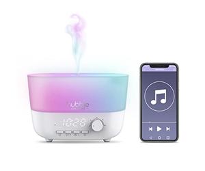 Hubble Connected Mist 5-in-1 Smart Humidifier for Baby with Aroma Diffuser, Bluetooth Speaker, 7 Colour Night Light, LED Digital Clock, 10Hrs Battery Life & Smartphone App Air Humidifier for Bedroom