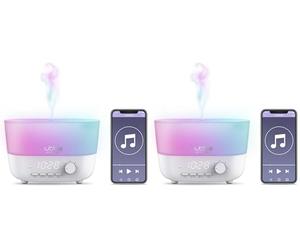 Hubble Connected Mist 5-in-1 Smart Humidifier for Baby with Aroma Diffuser, Bluetooth Speaker, 7 Colour Night Light, LED Digital Clock, 10Hrs Battery Life & Smartphone App Air Humidifier for Bedroom