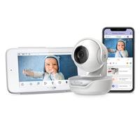 Hubble Connected Nursery Pal Premium 5" Baby Monitor Camera and Audio, NightVision; Pan Tilt Zoom; 2Way Talk & Room Temp Sensor, 1000ft Range, Privacy mode, Secure Baby Monitor with Smartphone App