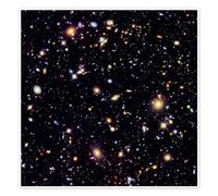 Hubble Extreme Deep Field Poster by NASA 40 x 40 cm Black Wall art Wall decor