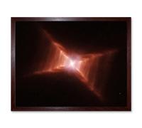 Hubble Space Telescope Image Dying Star HD 44179 Red Rectangle Nebula With Rungs Of Gas And Dust Forming Ladder Like Structures Reflecting Light Art P Artery8 Brown A4