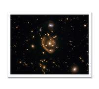 Hubble Space Telescope Image Einstein Molten Ring Galaxy Phenomenon Gravitational Lensing Distant Galaxy Peak Epoch Starbirth Cosmic Evolution Art Pri Artery8 White A4