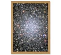 Hubble Space Telescope Image Globular Cluster 47 Tucanae 3000 Bright White Dwarf Exodus From The Stellar Group Core In Milky Way Art Print Framed Post Artery8 Beige A4