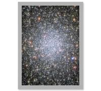 Hubble Space Telescope Image Globular Cluster 47 Tucanae 3000 Bright White Dwarf Exodus From The Stellar Group Core In Milky Way Art Print Framed Post Artery8 Grey A4
