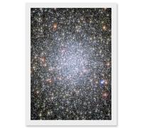 Hubble Space Telescope Image Globular Cluster 47 Tucanae 3000 Bright White Dwarf Exodus From The Stellar Group Core In Milky Way Art Print Framed Post Artery8 White A4