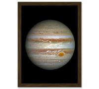 Hubble Space Telescope Image Jupiter WFC3/UVIS Largest Planet In Our Solar System Great Red Spot View Anticyclone And Colourful Atmosphere Bands Art P Artery8 Brown W12 inch x H16 inch