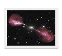Hubble Space Telescope Image Multiwavelength Radio Galaxy Hercules Jets Of Plasma Powered Gravitational Energy Supermassive Black Hole Core 3C 348 Art Artery8 White W12 inch x H16 inch